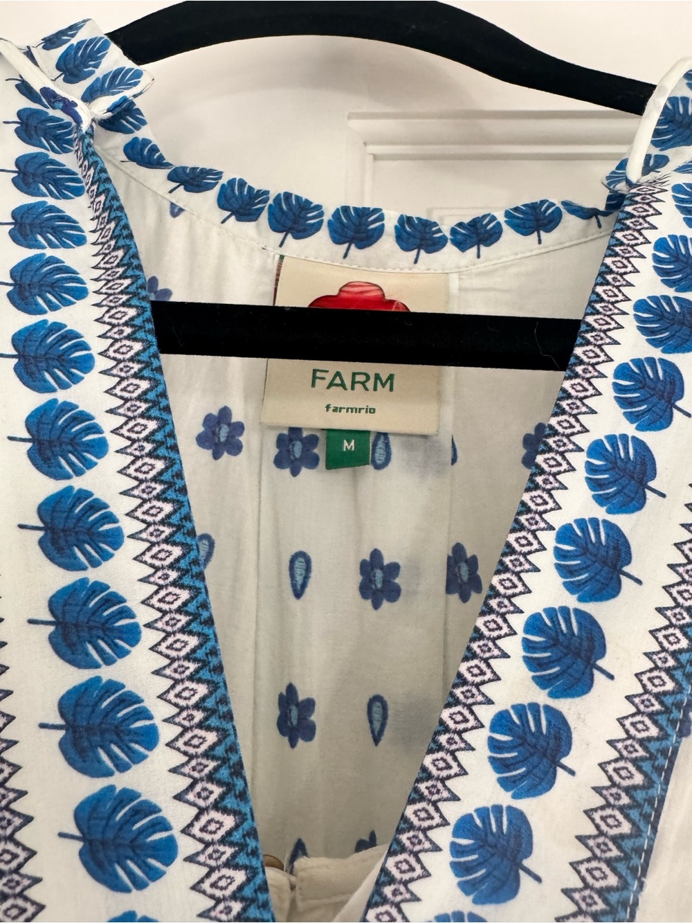 FARM Rio White Maxi Dress with Yellow & Blue Floral Print - Picture 2 of 2